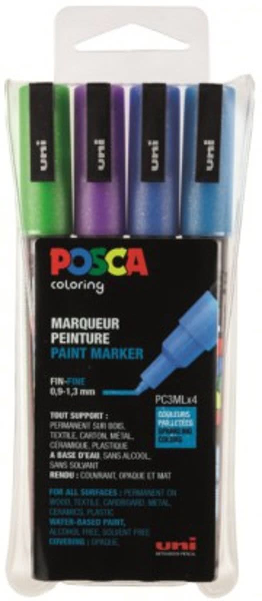 Uni Posca Stiften Sparkling colors PC3ML 0.9-1.3 mm lijn