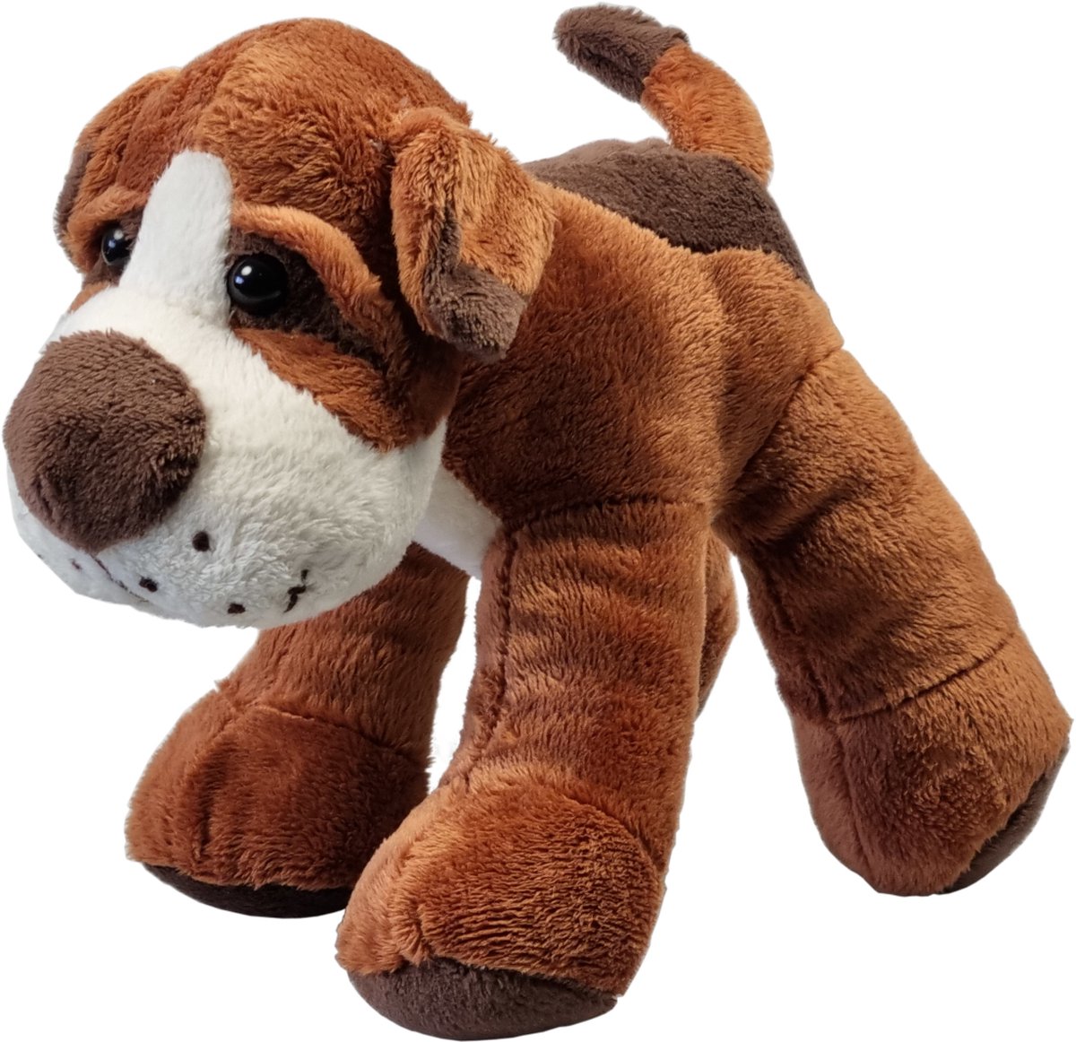 Elcee-Haly - Unitoys - Hondje Browny - Donkerbruin - 20cm Knuffel