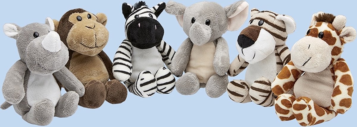 Elcee-Haly My Friend Knuffel Zittende Olifant 21 cm Grijs