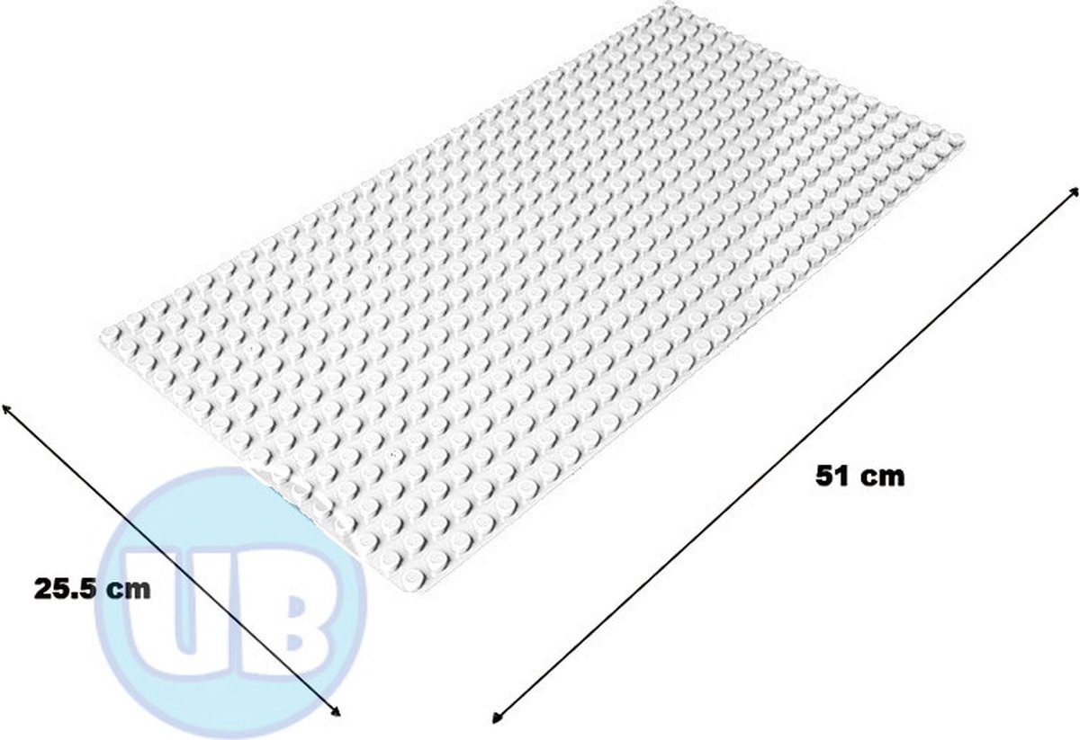 Bouwplaat wit – 51 x 25,5 cm