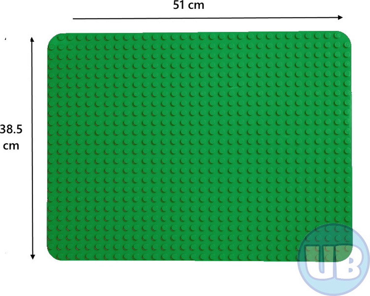 Grote XL bouwplaat donkergroen - 51 x 38,5 cm