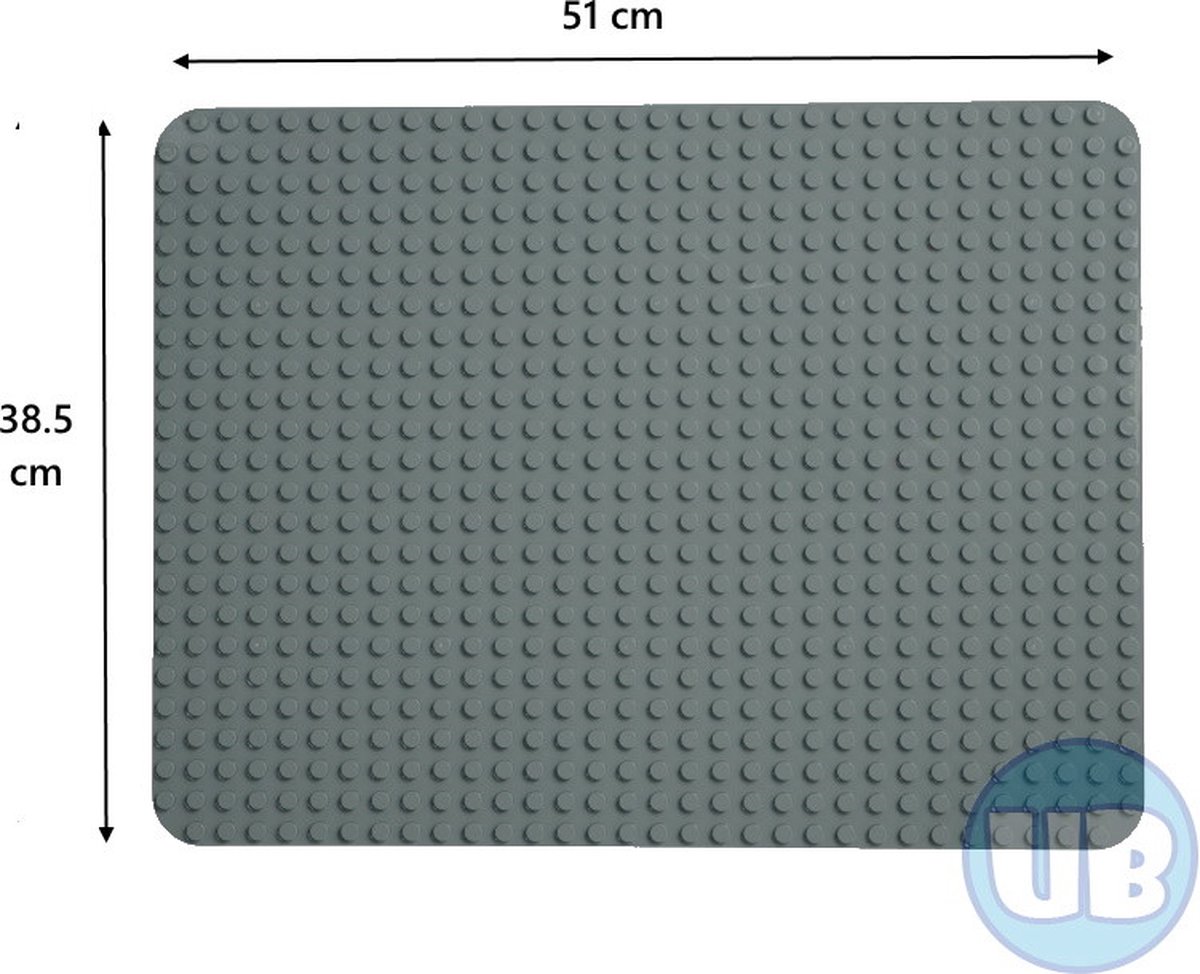 Grote XL bouwplaat grijs – 51 x 38,5 cm