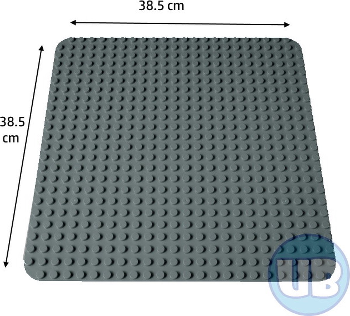 Grote bouwplaat donkergrijs – 38,5 x 38,5 cm