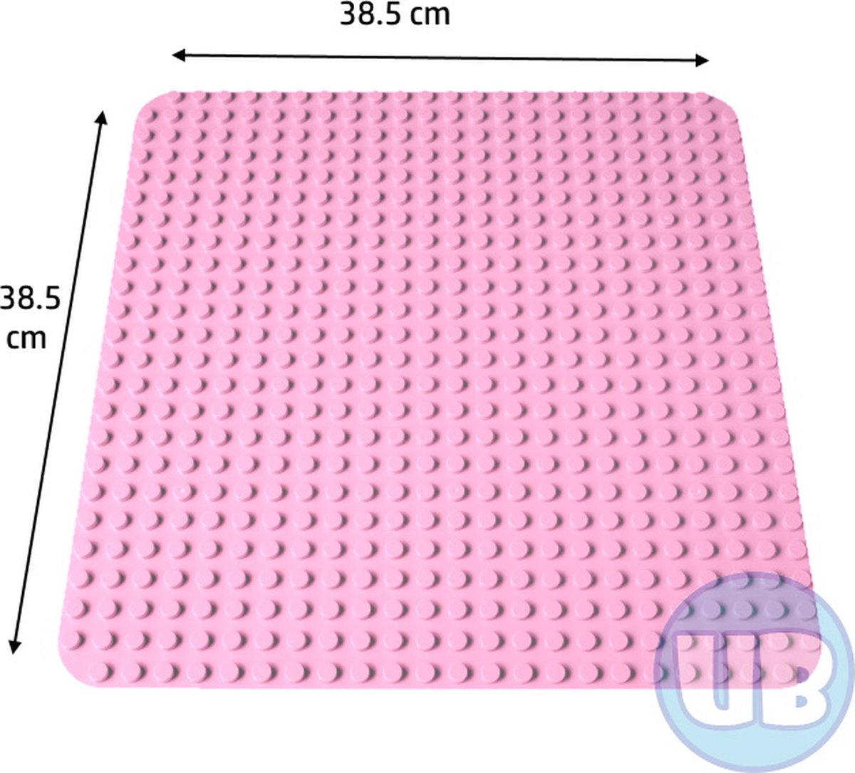 Grote bouwplaat lichtroze - 38,5 x 38,5 cm