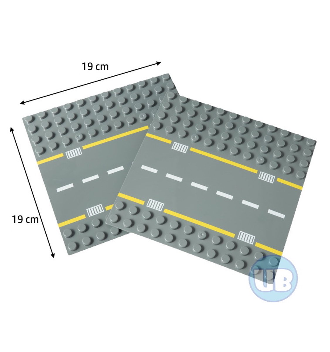 Wegenplaat recht - 19 x 19 cm - 2 stuks