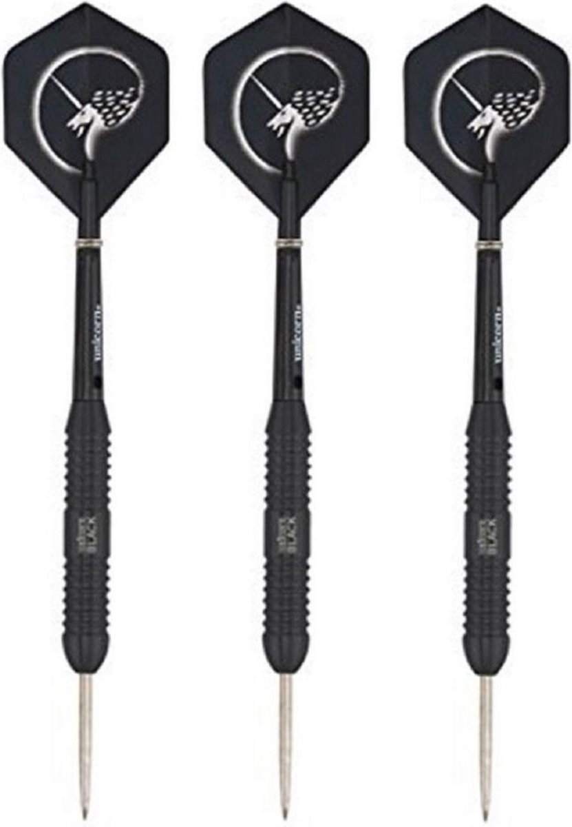 2x Set van 3 dartpijlen Core Plus Black Brass 22 grams - Darten/darts sport artikelen pijltjes messing - Kinderen/volwassenen