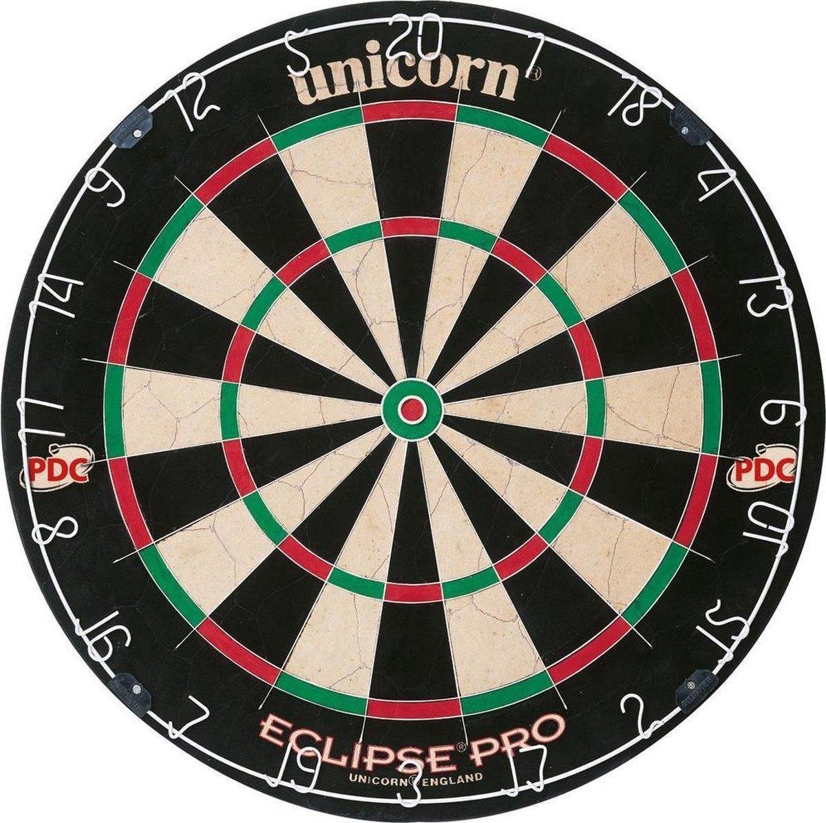 Dartbord Unicorn Eclipse Pro - zonder dartpijlen - sisal PDC - Darts darten - Dartstandaard niet nodig