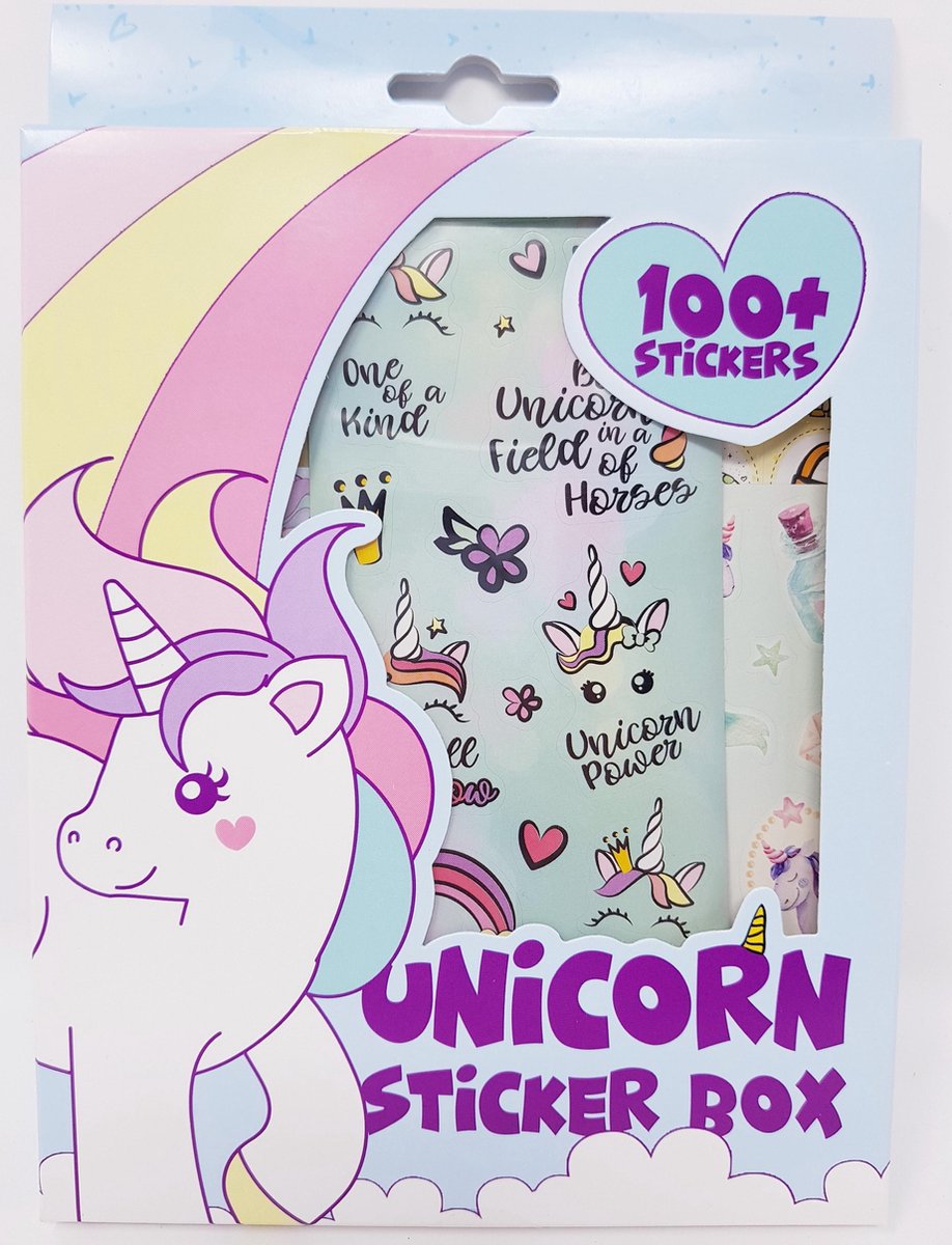 UNICORN STICKERS - 100+ STICKERS IN EEN DOOSJE