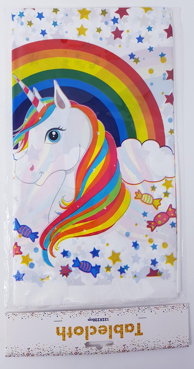 UNICORN TAFELKLEED - KINDERFEESTJE - 132x220 cm