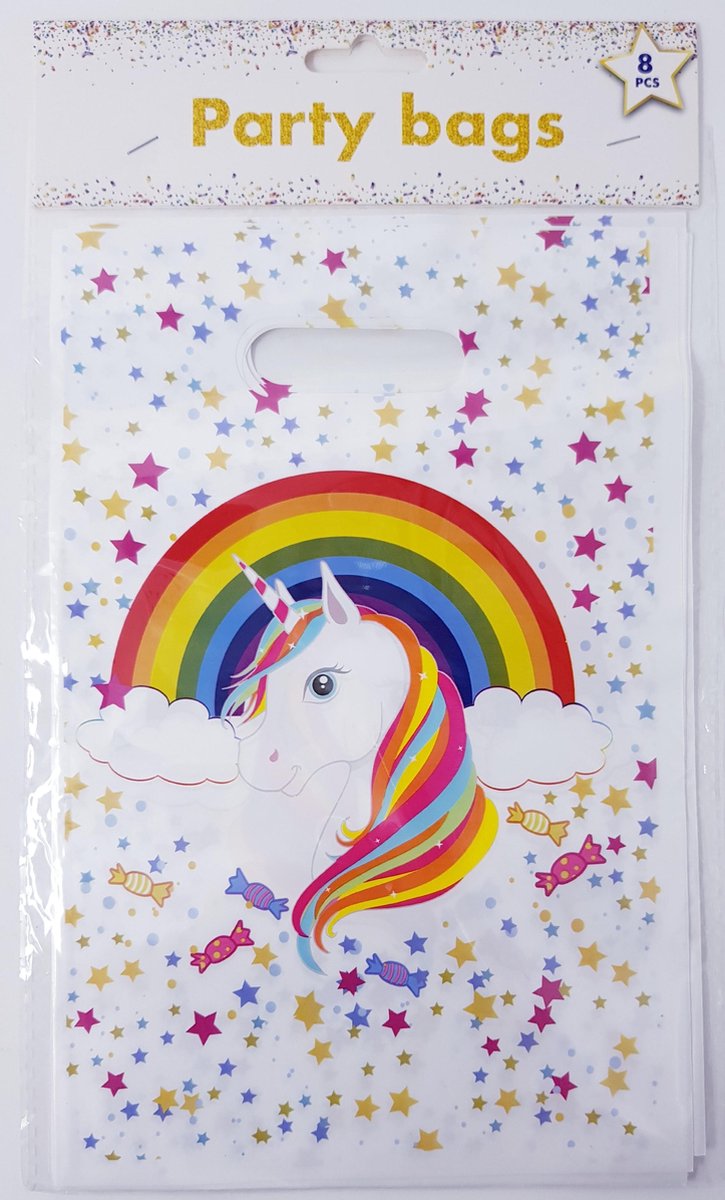 UNICORN UITDEELZAKJES 8 STUKS - KINDERFEESTJE