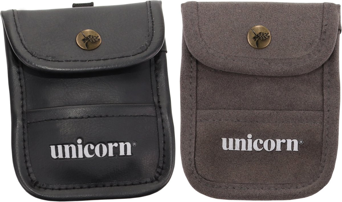 Unicorn Accessory Pouch-Black Leather