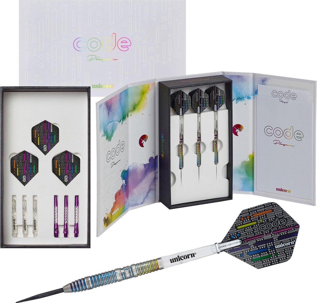 Unicorn Dartset Jeffrey De Zwaan Steeltip 90% 10-delig Gewicht 23