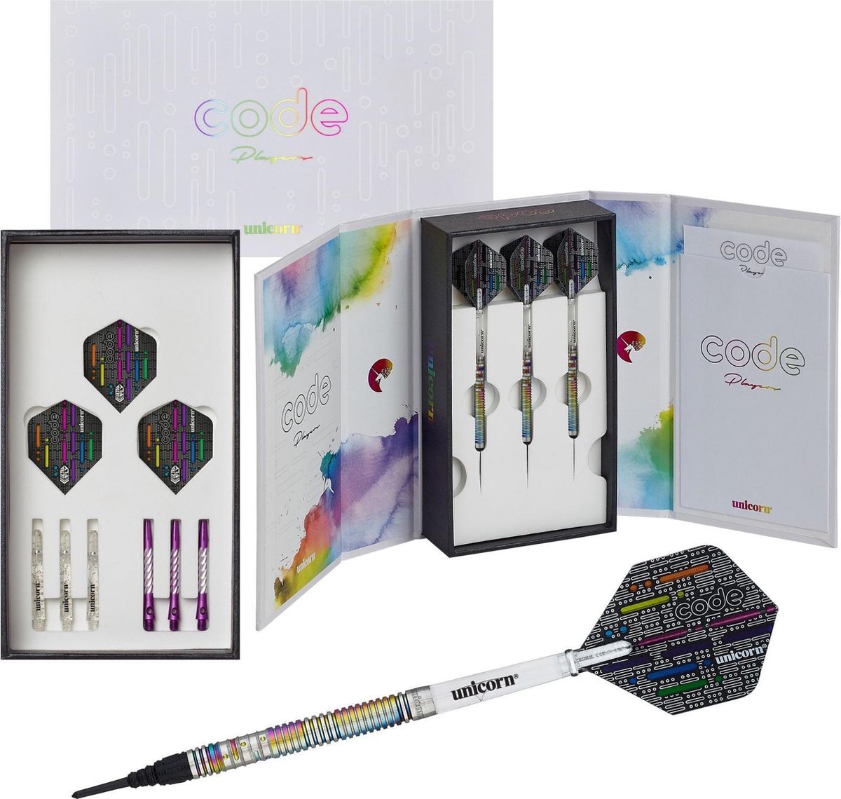 Unicorn Dartset Michael Smith Softtip 70% 10-delig Gewicht 18