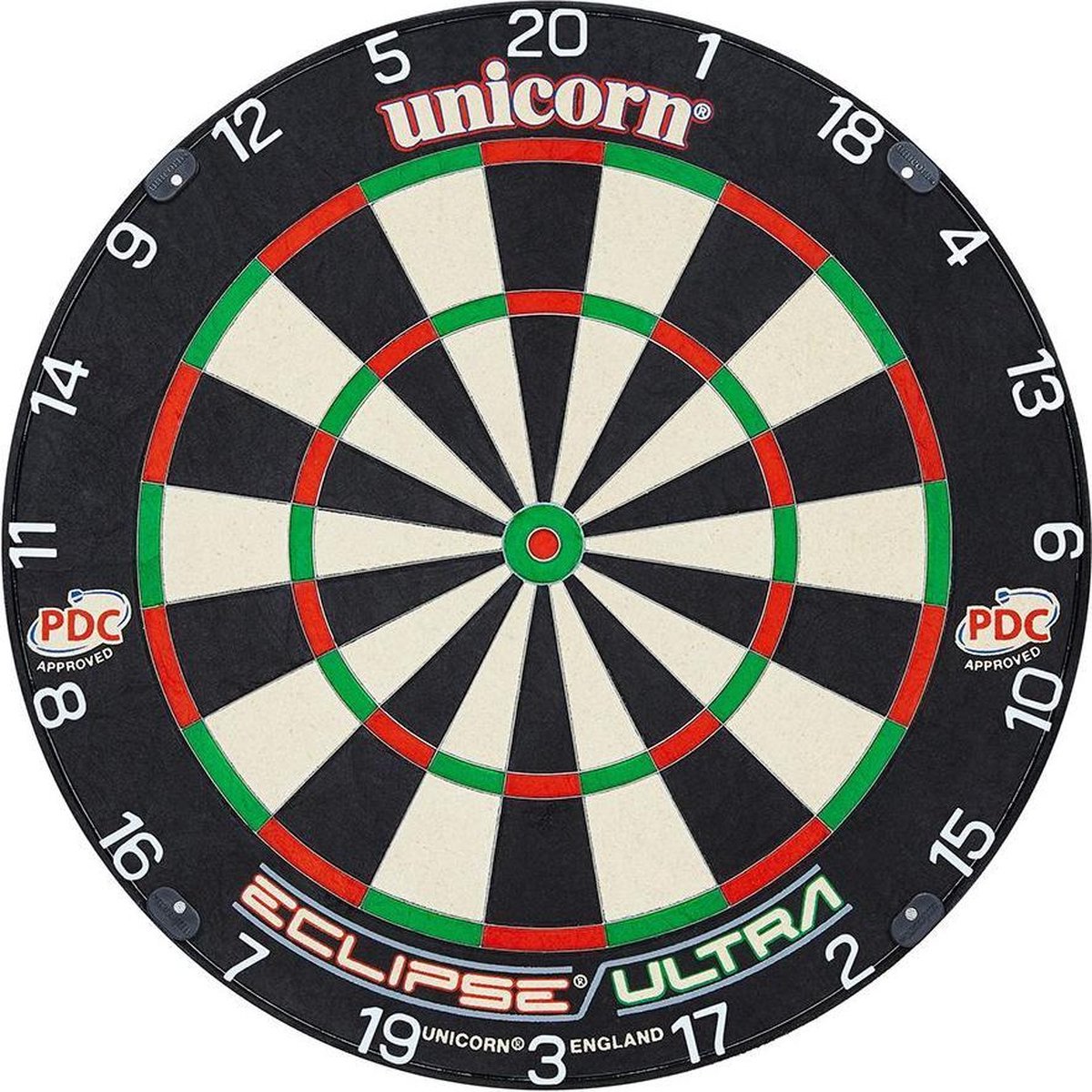 Unicorn Eclipse Ultra sisal dartbord - officiële PDC televisiedartbord