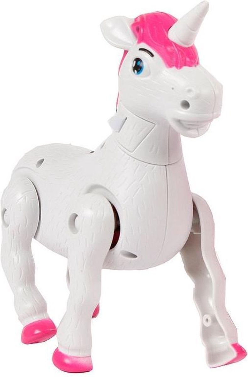 Unicorn Eenhoorn Lopend Meisjes 18 X 17 Cm Wit