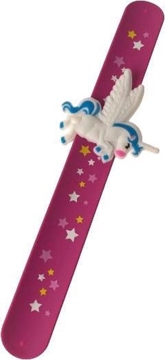 Unicorn Klaparmband Meisjes 21,5 Cm Roze/blauw