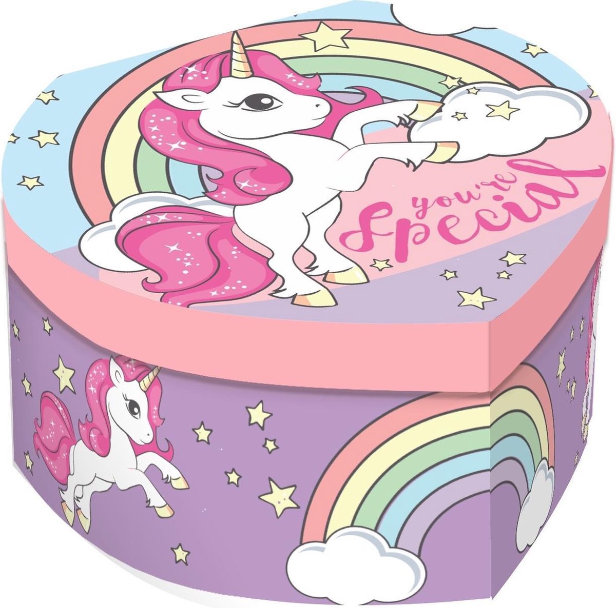 Unicorn Muziekdoos Hart Eenhoorn Meisjes 12 Cm