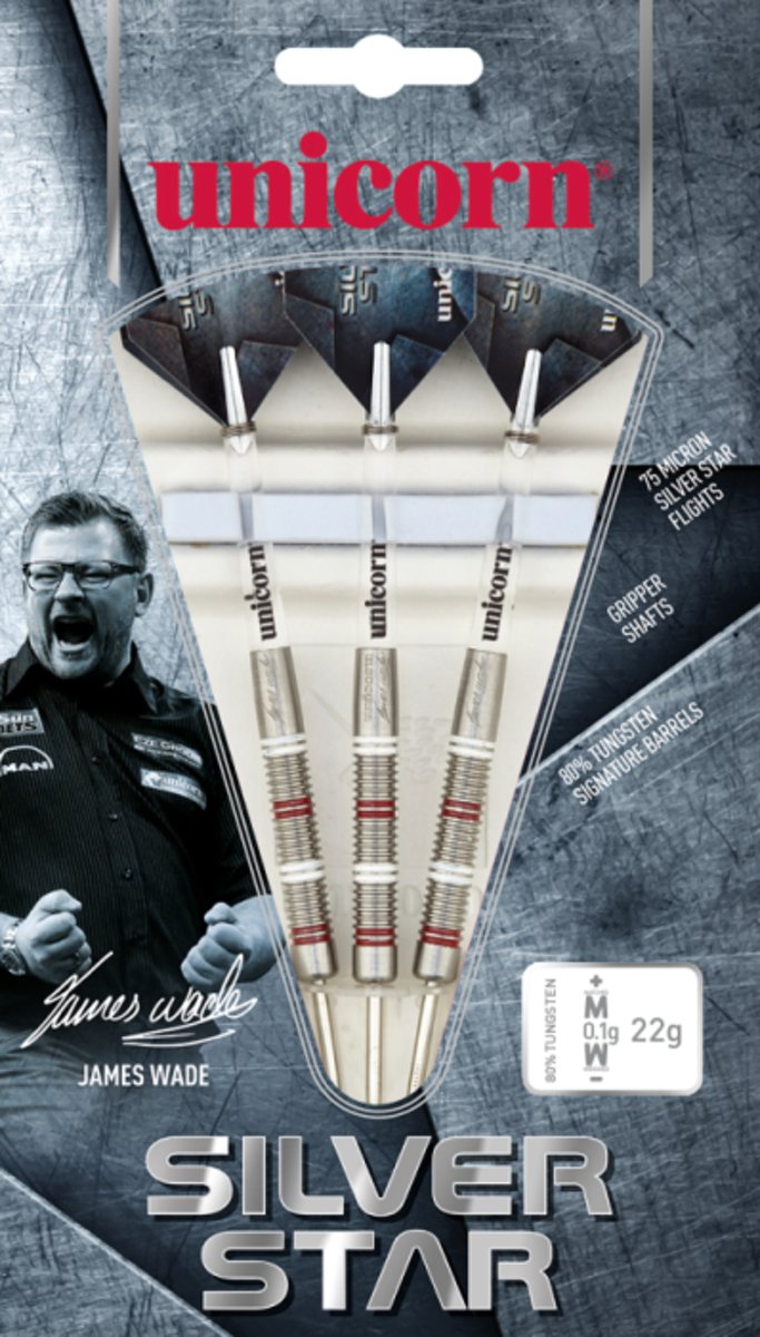 Unicorn Silverstar James Wade 80% 22 gram Steeltip Darts