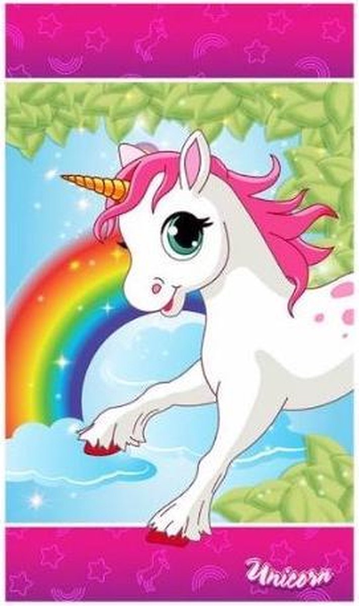 Unicorn Vloerkleed Eenhoorn Led Meisjes 72 X 120 Cm Polyester