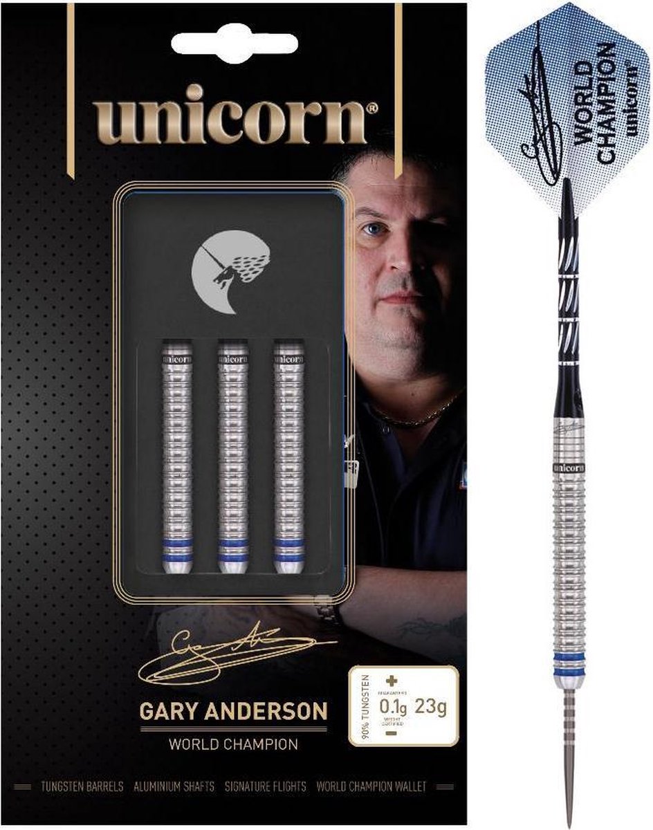 Unicorn W.C Gary Anderson Phase 3 90% dartpijlen  27 gram