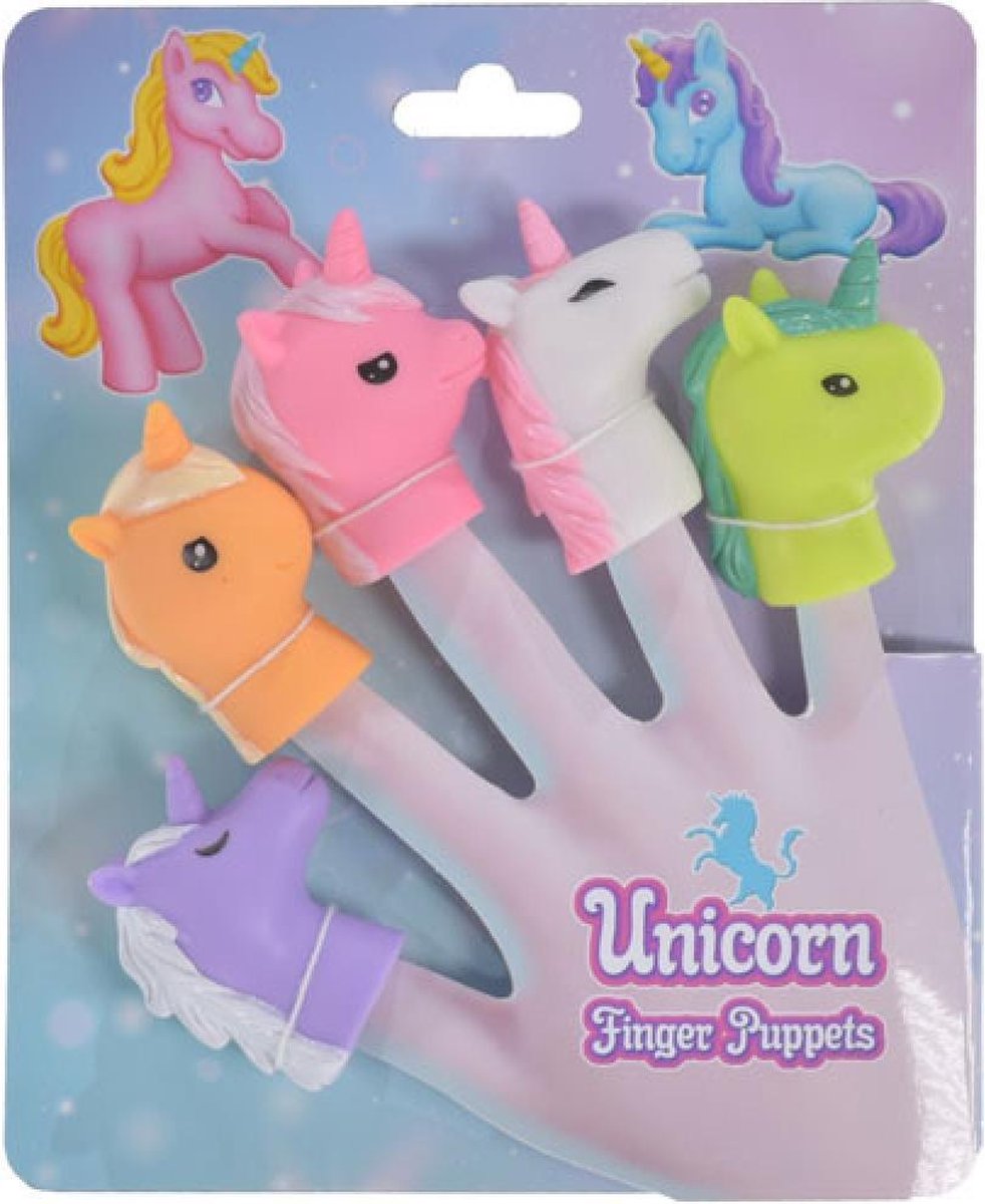 Unicorn vingerpoppetjes 5 stuks