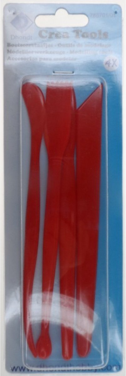 Set 4 plast boetseerstaaf