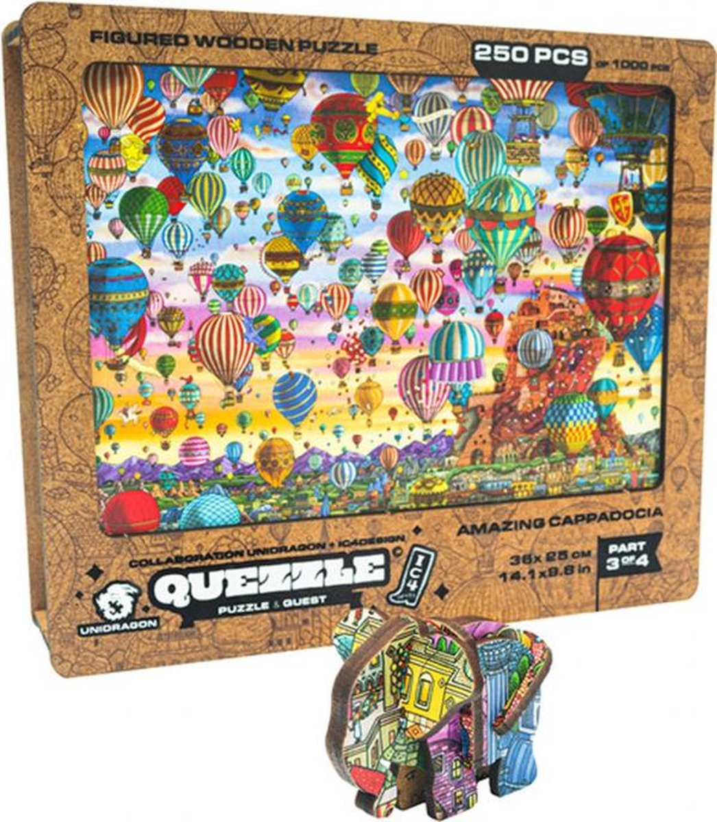 Unidragon Wooden Puzzle Quezzle Amazing Cappadocia Extension Pack Part 3