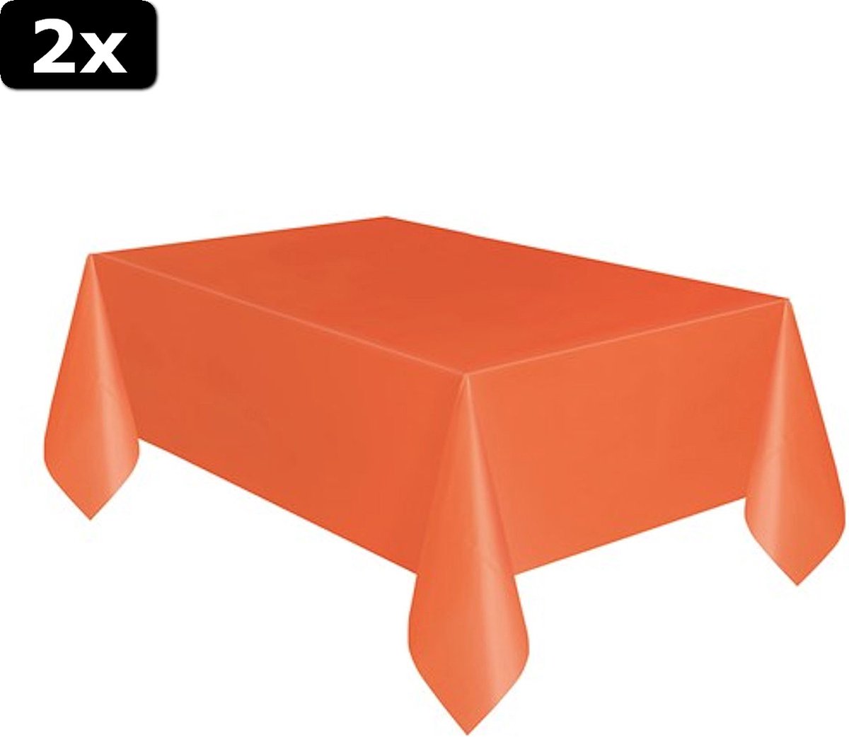 2x Pumpkin Orange Tablecover 54X108 In