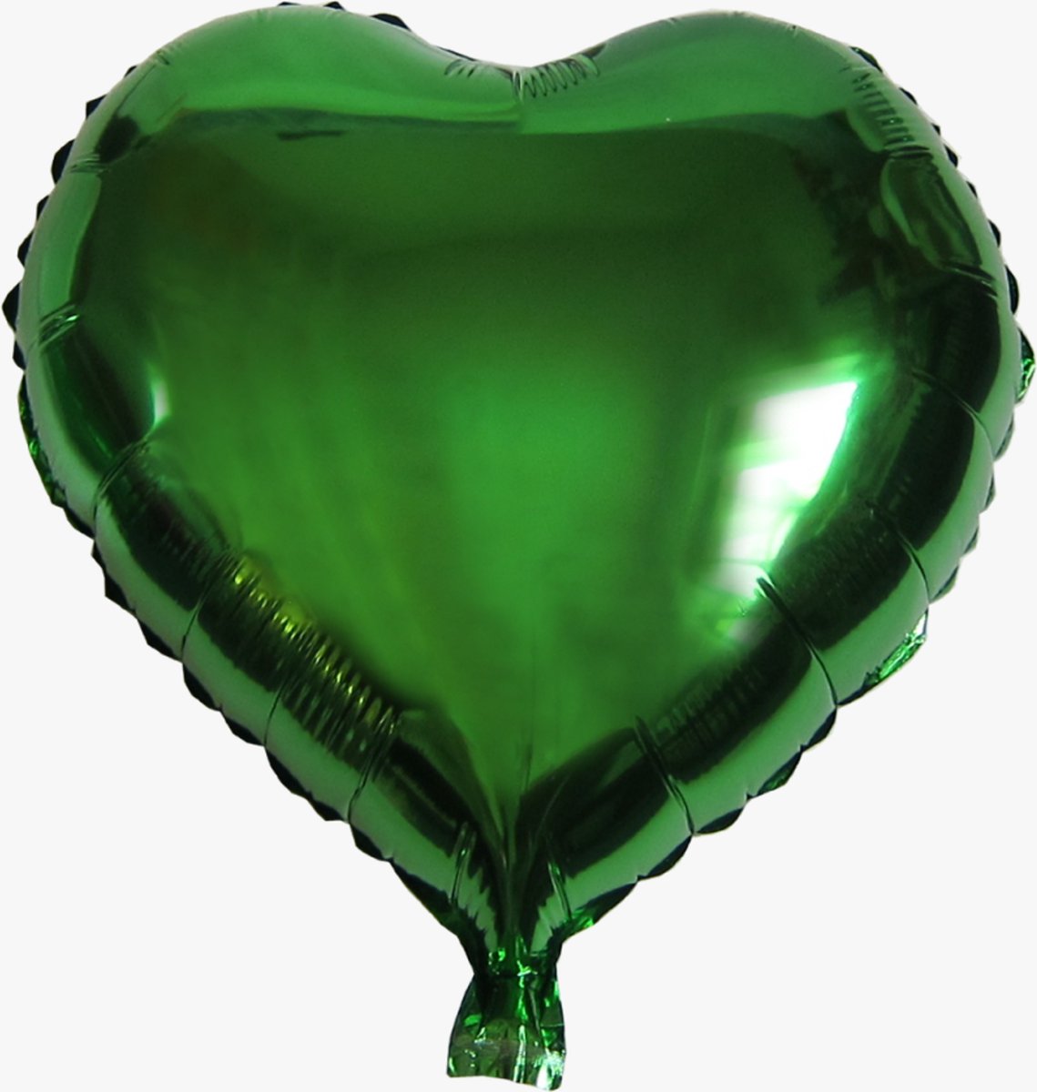 Hartvormige folie ballon groen 45,7 cm - ballon - hart - groen - pasen - decoratie - trouwen