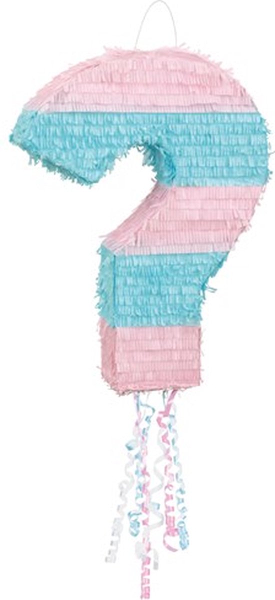 Pinata gender reveal met trekkoord