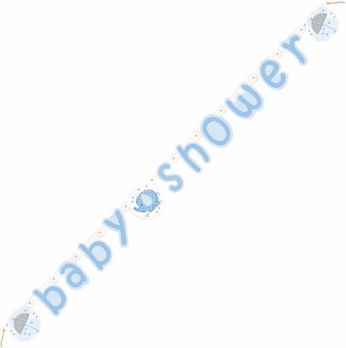 Slinger Baby Shower Blauw jongen 1.6 m 12.8 cm hoog