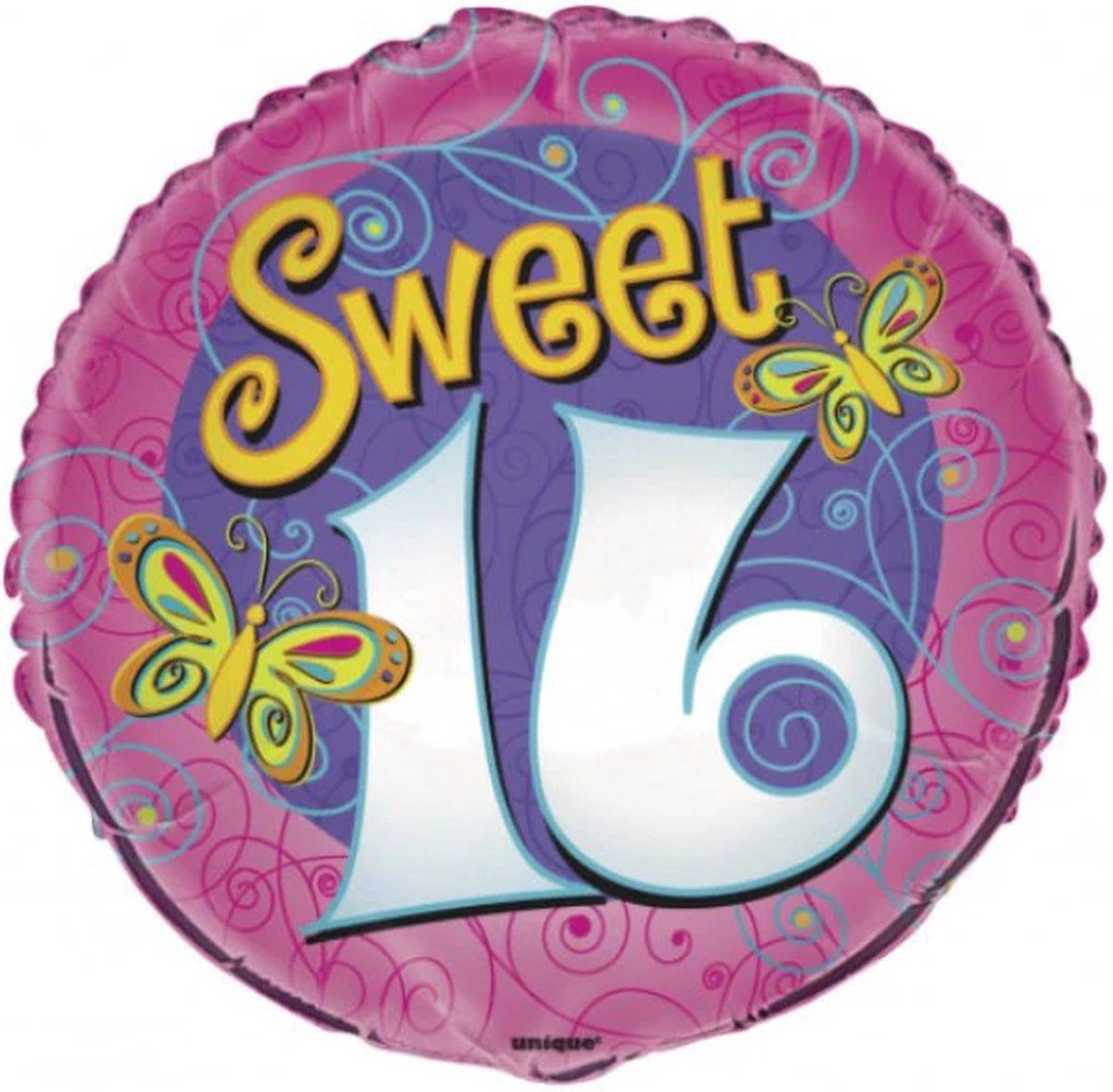 folieballon sweet 16