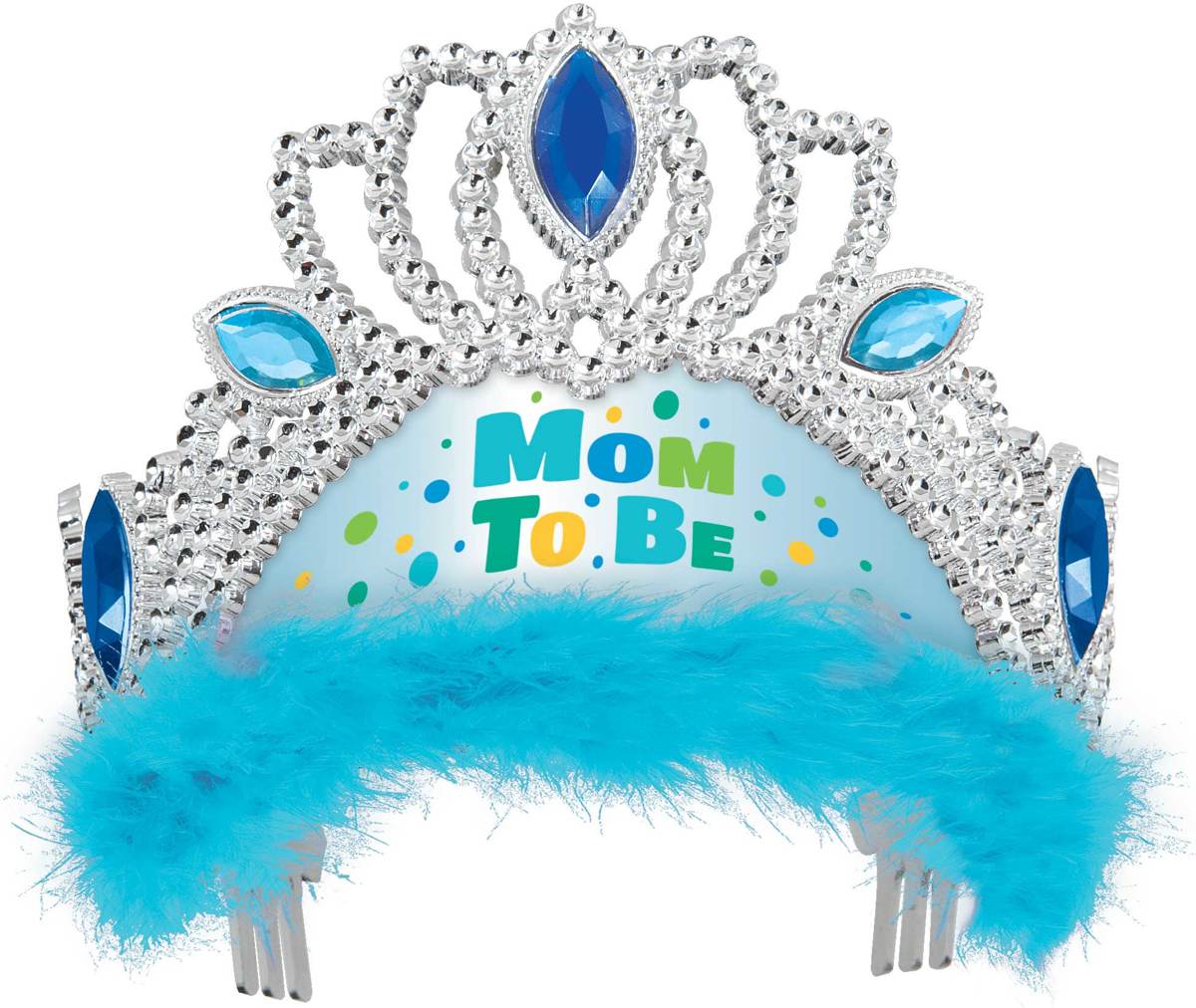 tiara mom to be - blauw