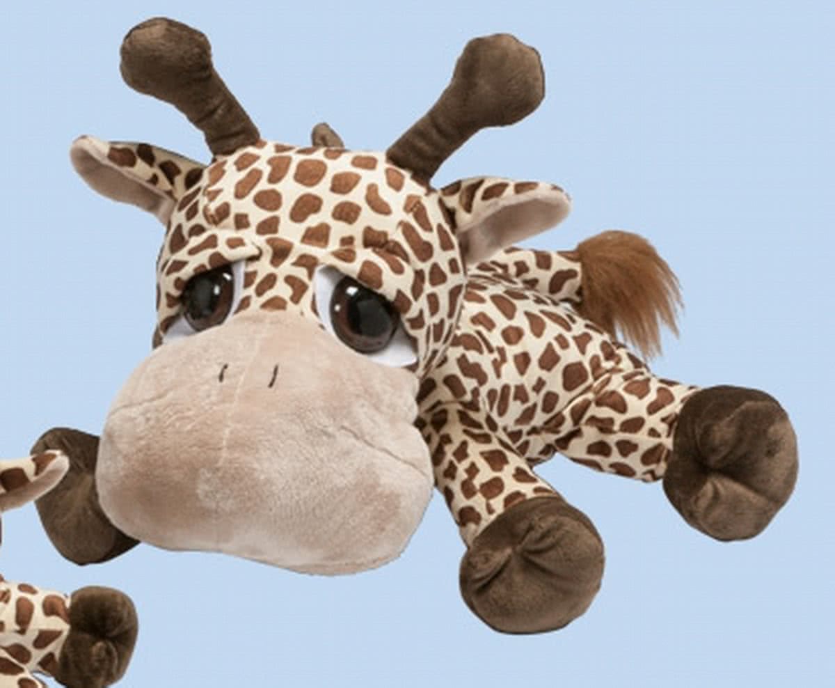 Liggende Giraffe met grote ogen 28 cm