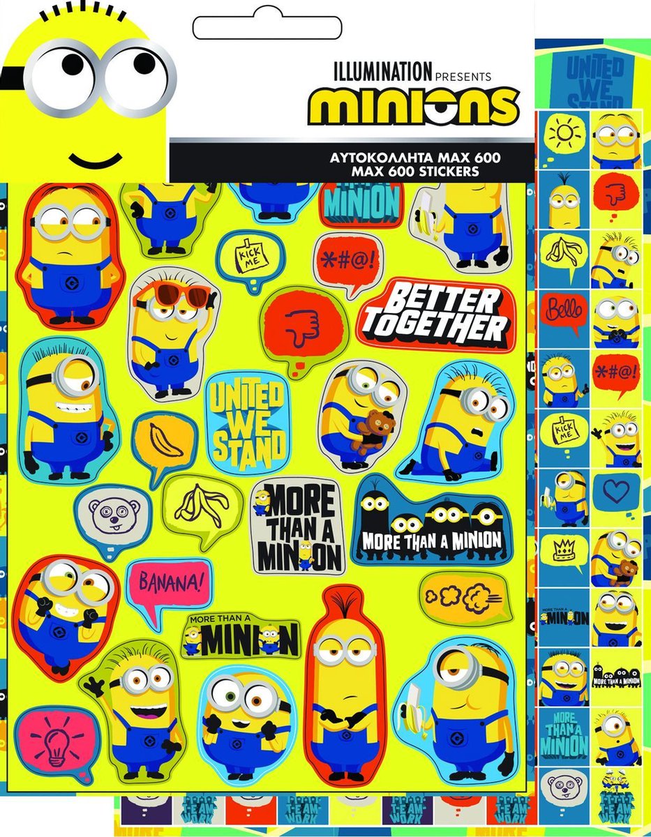   Stickers Minions Junior 23 Cm Vinyl Geel 600 Stuks