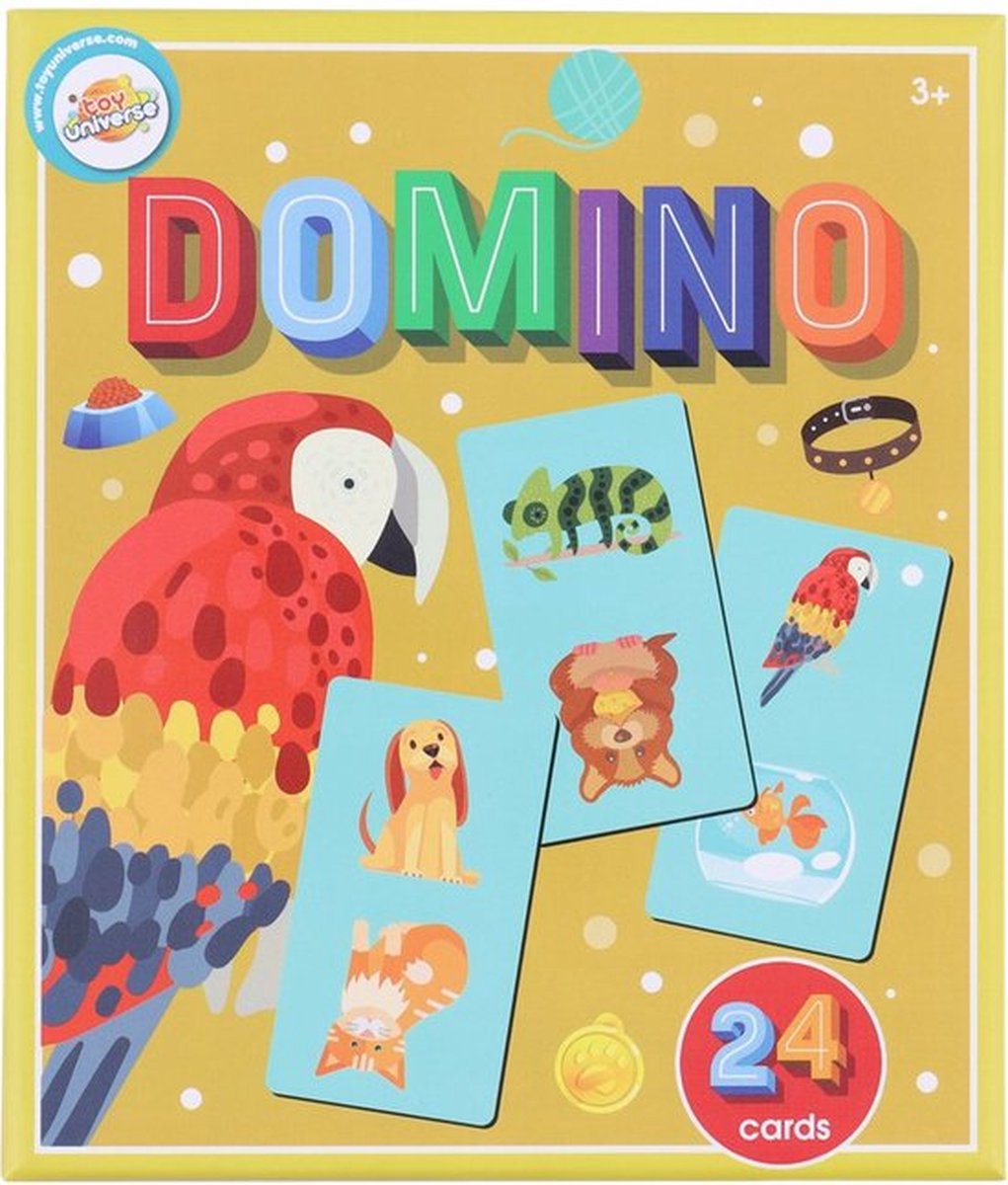 Domino spelletjes met dieren - Kaartspel – 24 Kaarten - kinderspellen - domino spelletjes - Kaartspel – 24 Kaarten - kinderspellen