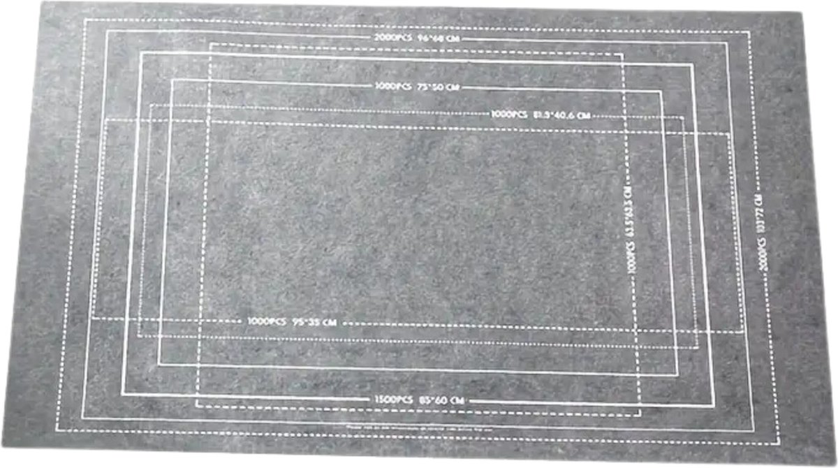 Bovista   - Portapuzzle - Puzzelmap - 1000 Stukjes - 1500 Stukjes - 2000 Stukjes - Puzzelkoffer - Puzzelbord - Opbergsysteem - Grijs - Inclusief Accessoires