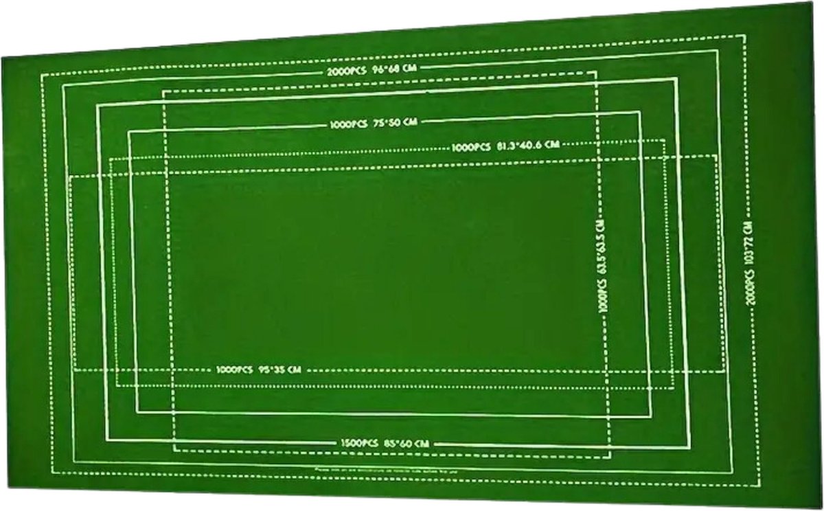 Bovista   - Portapuzzle - Puzzelmap - 1000 Stukjes - 1500 Stukjes - 2000 Stukjes - Puzzelkoffer - Puzzelbord - Opbergsysteem - Groen - Inclusief Accessoires