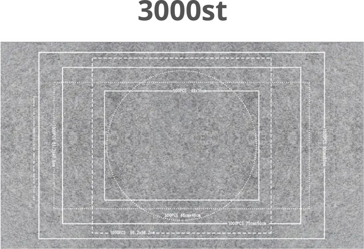 Bovista   - Portapuzzle - Puzzelmap - 500 Stukjes - 1000 Stukjes - 1500 Stukjes - 2000 Stukjes - 3000 Stukjes - Puzzelkoffer - Puzzelbord - Opbergsysteem - Grijs