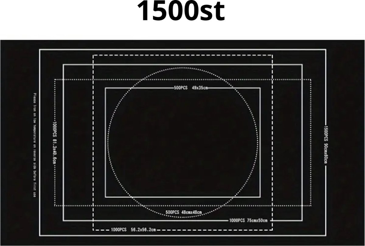 Bovista   - Portapuzzle - Puzzelmap - 500 Stukjes - 1000 Stukjes - 1500 Stukjes - Puzzelkoffer - Puzzelbord - Opbergsysteem - Zwart