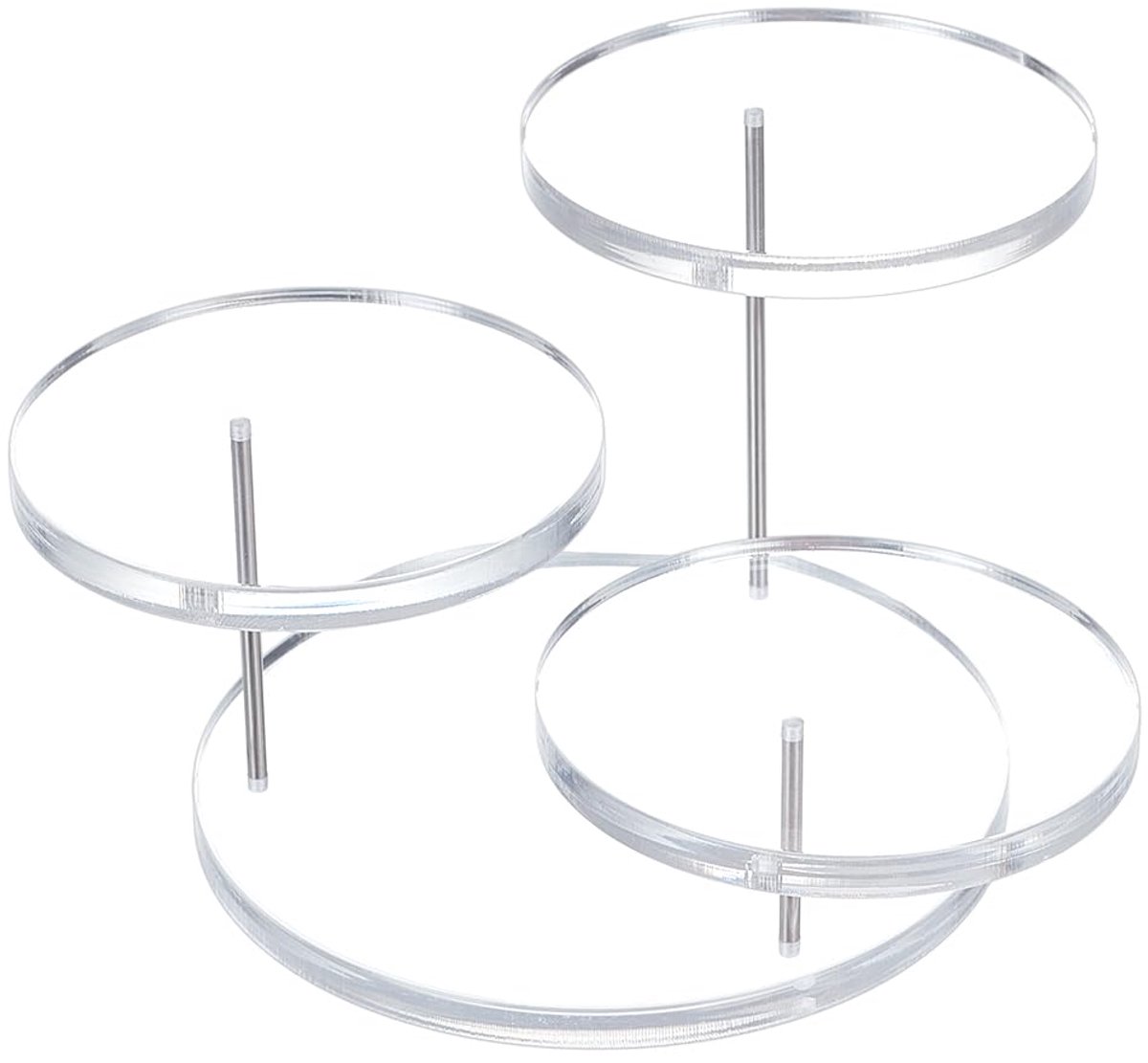 Unyqoos ® Transparante Drie-Lagen Displaystandaard voor Sieraden en Verzamelobjecten