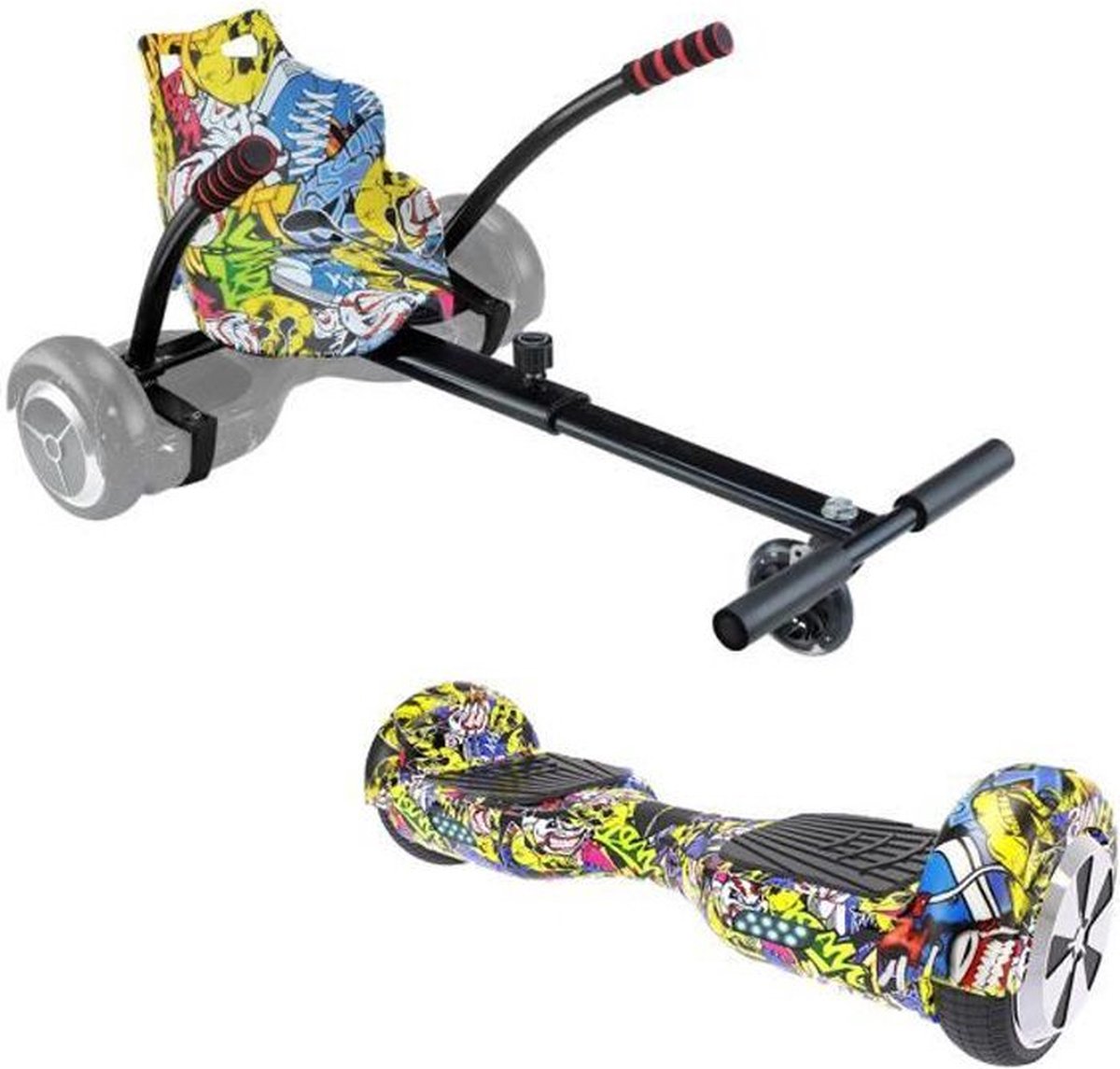 URBANGLIDE Pack Hoverboard + Kart Pilot - Meerkleurig - Wielen 6.5 - 550W - 4Ah - In lengte verstelbaar