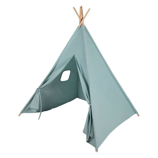 Urban Living Tipi speeltent voor kinderen - 120 x 120 x 150 cm - lichtblauw - Speeltenten