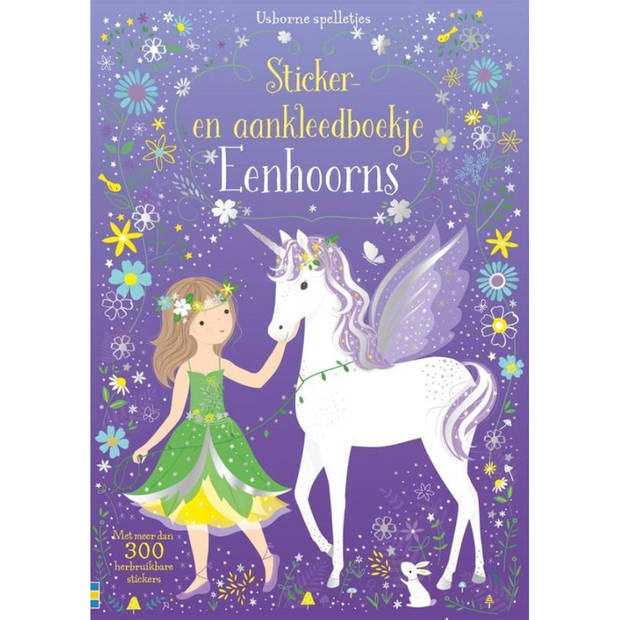 Usborne Eenhoorns sticker-en aankleedboek. 3+