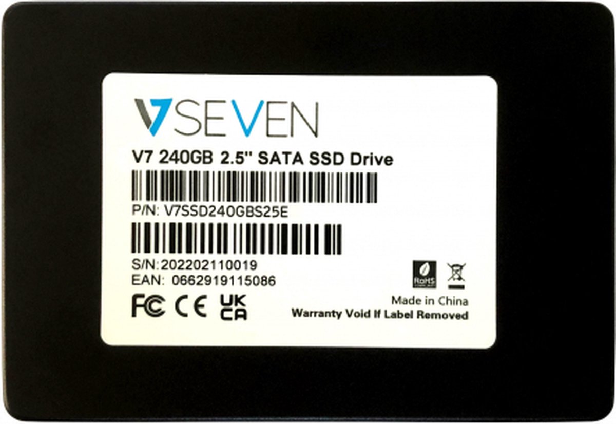 V7 240GB V7 2.5in SSD BULK PK 7mm 3D TLC