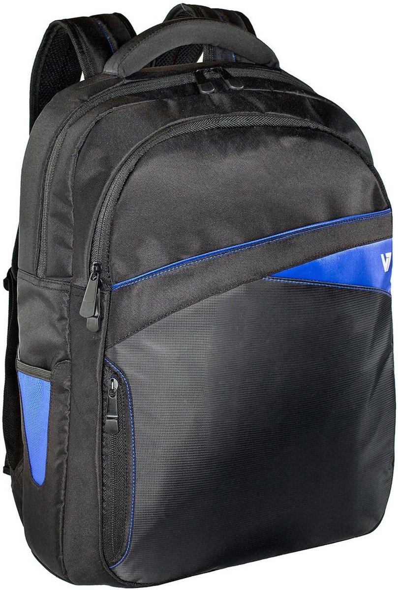 V7 CBD2-BLU-9E 17.3 Rugzak Zwart, Blauw notebooktas