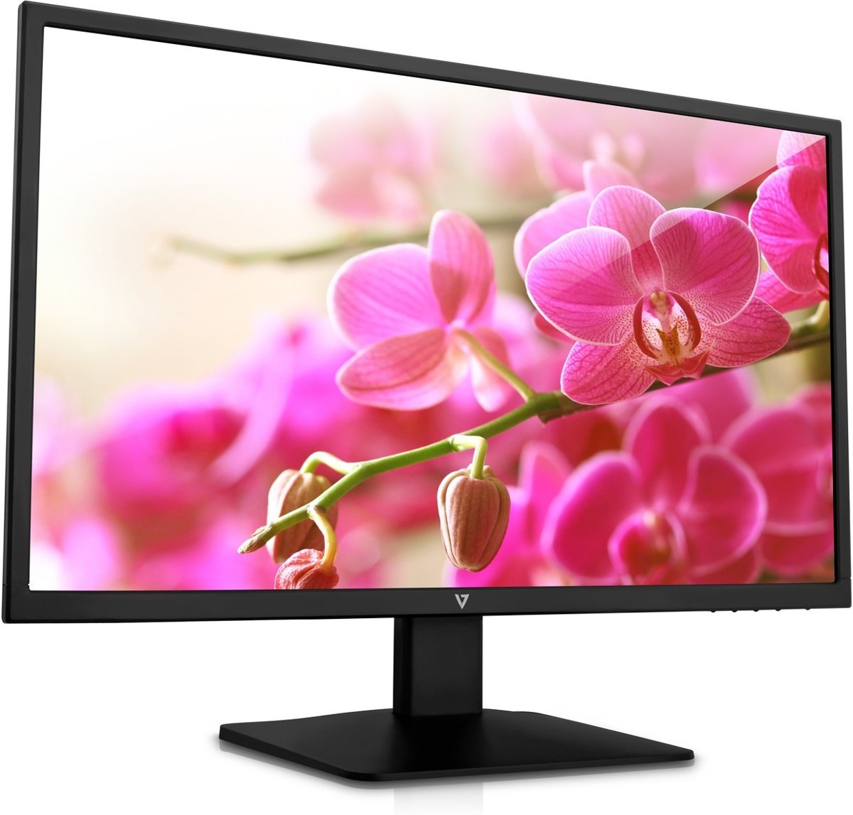 V7 L236VA-2E 23.6 Full HD LED Mat Flat Zwart computer monitor LED display