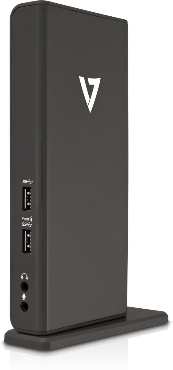 V7 UDDS-1E USB 3.0 (3.1 Gen 1) Type-A Grijs notebook dock & poortreplicator