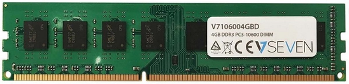 V7 V7106004GBD 4GB DDR3 1333MHz geheugenmodule