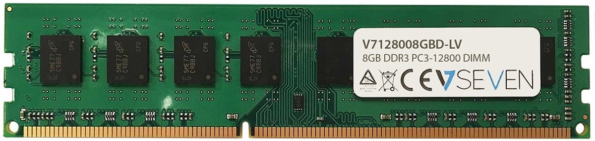 V7 V7128008GBD-LV 8GB DDR3 1600MHz geheugenmodule